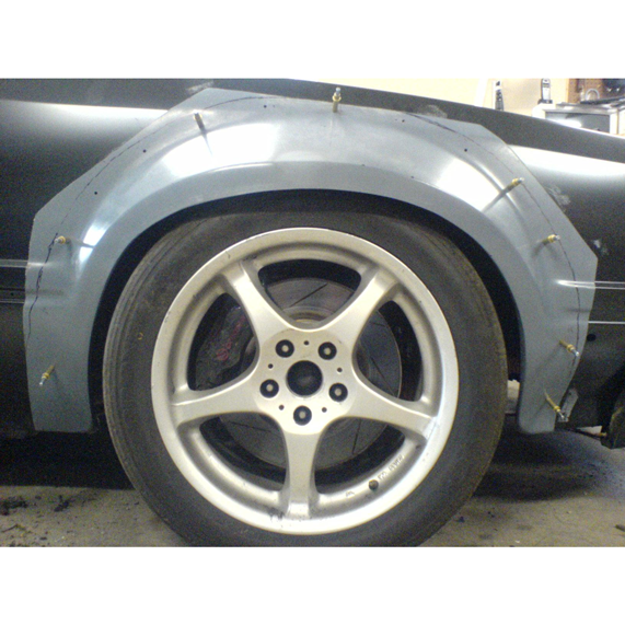 Chicane23 Fiberglass Fox Fenders With 2 Inch Flare and Rear Carbon Fiber Flares 1979-1993