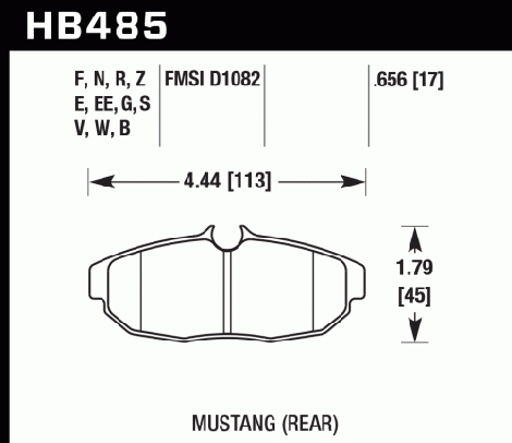 Hawk HT-10 HB485S.656 Rear Brake Pads